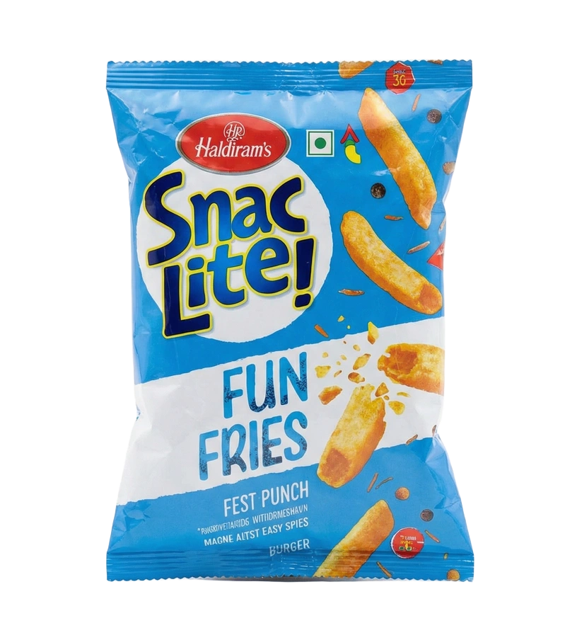 Haldiram's Snac Lite Desi Punch Fun Fries Crisps